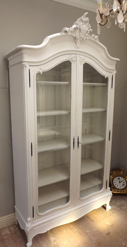 stunning French antique vitrine